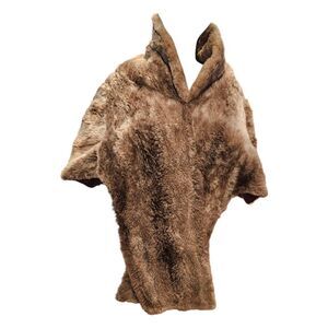 Vintage 60's Faux Fur Wrap Shawl Womens Medium